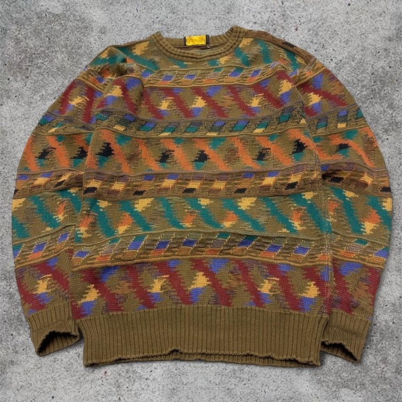 Other - Vintage 90s multicolored pattern sweater